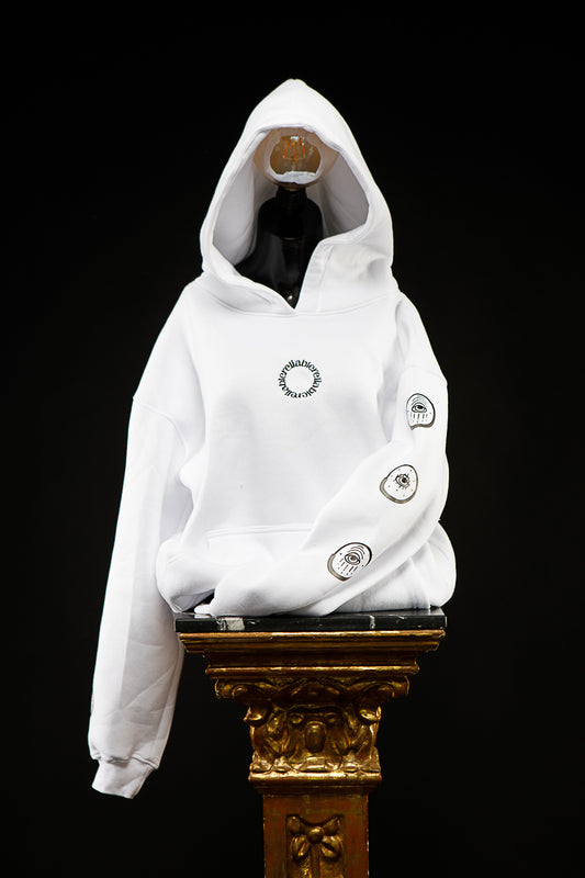 84. Sudadera CON capucha blanca