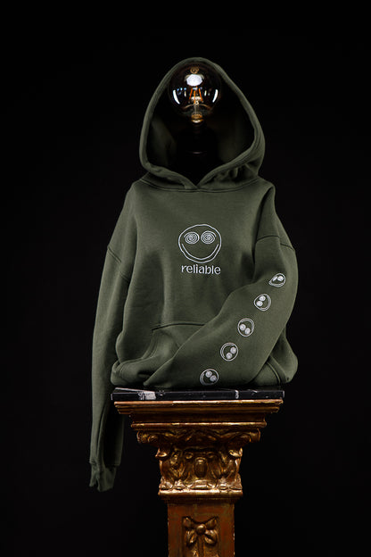 93. Sudadera CON capucha verde militar